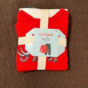 Christmas PJs: cat and jack